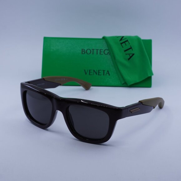 Bottega Veneta BV1233S 003 Sunglasses Brown Square Frame, Grey Lenses - Picture 10 of 10